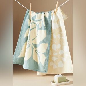 Anthropologie NWT Sun Shadow Dish Towels, Set of 2